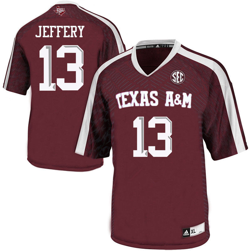 Men #13 Jamal Jeffery Texas A&M Aggies College Football Jerseys-Maroon - Click Image to Close